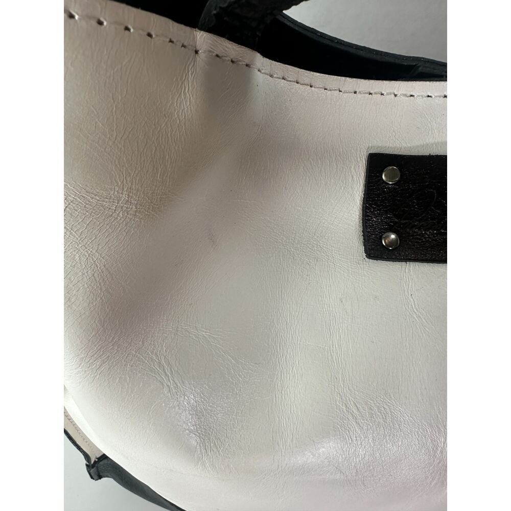 Patricia Nash Colorblock Toscano Large Tote Bag Black Ivory Handbag *No Tassels - Picture 5 of 16